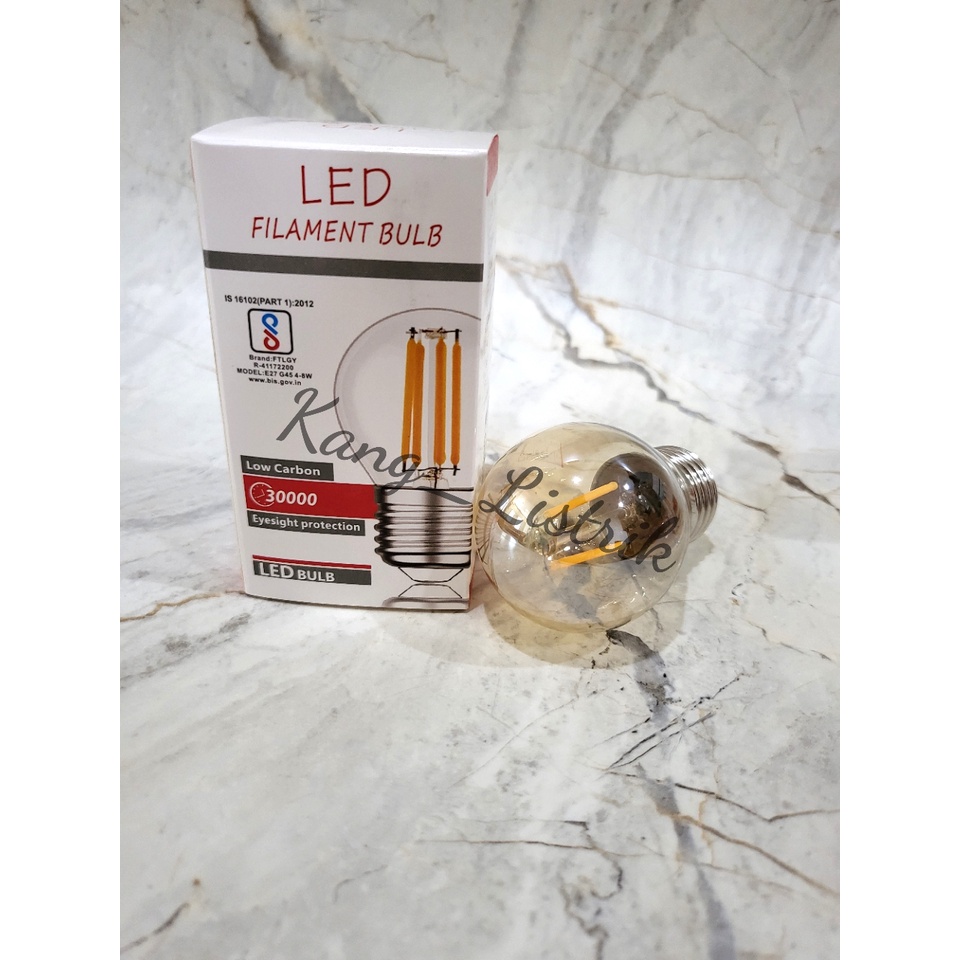 Lampu Filament Bulb 2watt Kuning G45 / Lampu Edison 2 Watt Kuning / Lampu cafe