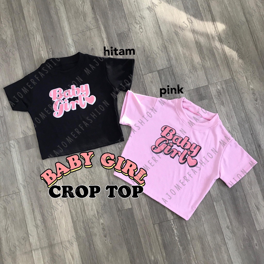 MAJOMER ® | BABY GIRL RIB CROP TOP - KAOS CROP MURAH