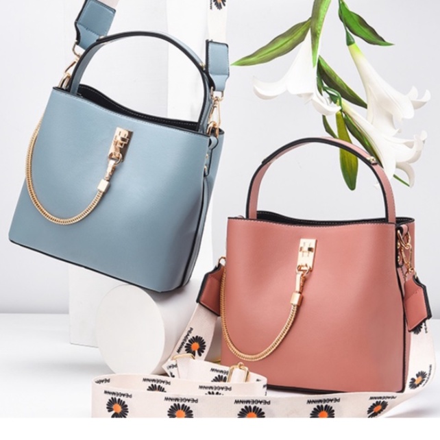 BJ26018 - BLACK/BLUE/GRAY/ORANGE/PINK - TAS JINJING TOTEBAG HANDBAG SLEMPANG TAS WANITA FASHION IMPORT MODIS ELEGAN TERMURAH TERLARIS TERBARU BAGSTORE JAKARTA TAS BATAM JT6018 GT1504