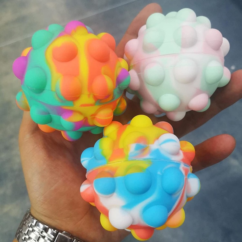 Pop It Murah Mainan Bola Remas 3D Bahan Silikon Anti Stress Untuk Mainan Penghilang Stress-7