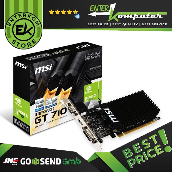 VGA MSI GeForce GT 710 2GB DDR3 - N710-2GD3H LP