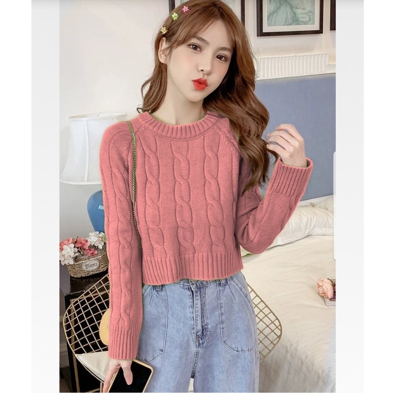 Carly Knit Sweater / Baju Rajut Wanita Import