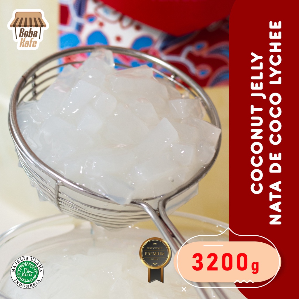 

COCONUT JELLY LYCHEE NATA DE COCO LYCHEE ITPIN 3200gr