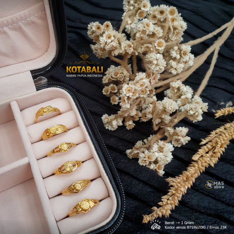 Cincin polos Berat 1 Gram emas 23K | emasnabire papua