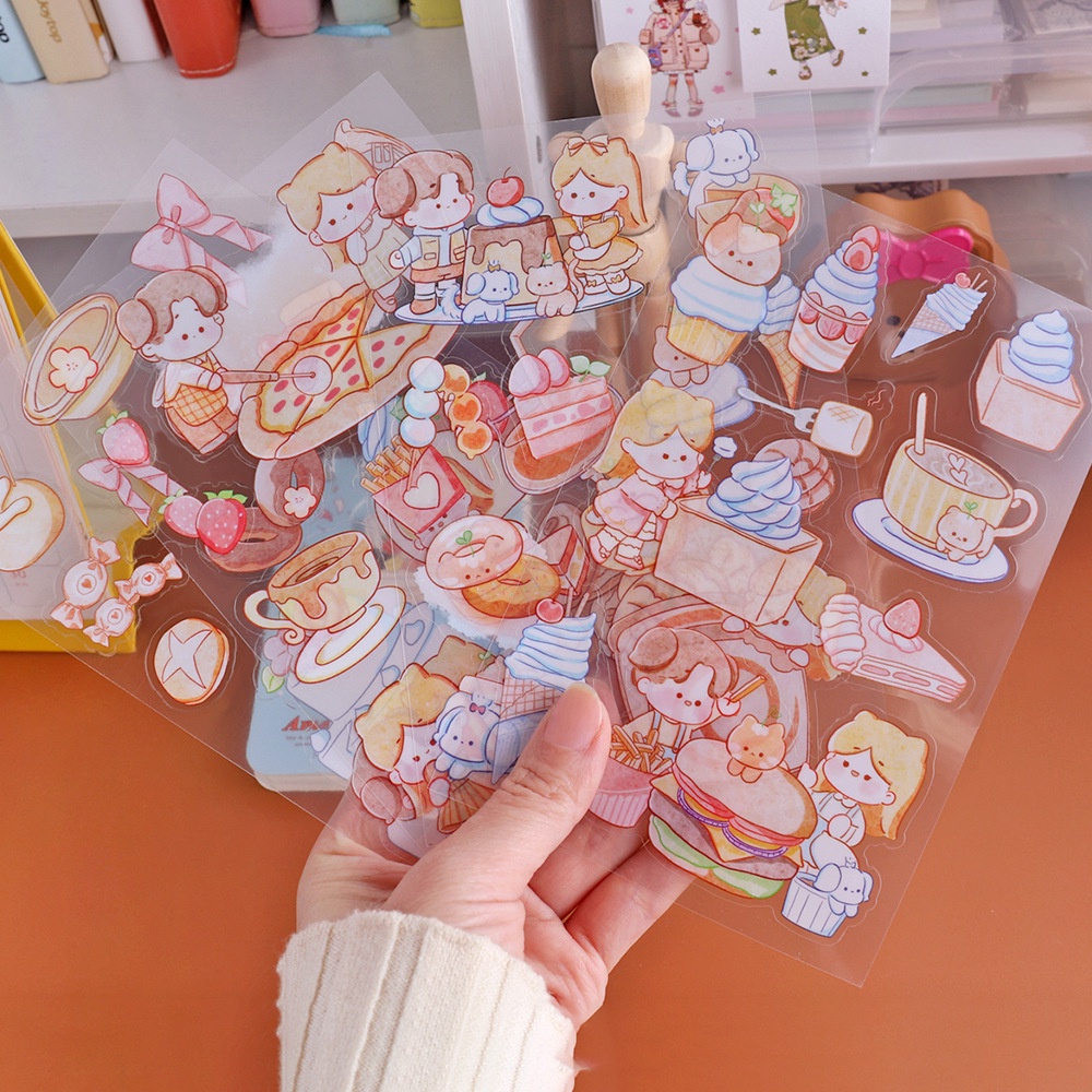 PAOPAO Stiker Size 10 X 15 Cm Aesthetic Cartoon Cute Korea Lucu Import Quality Premium Karakter