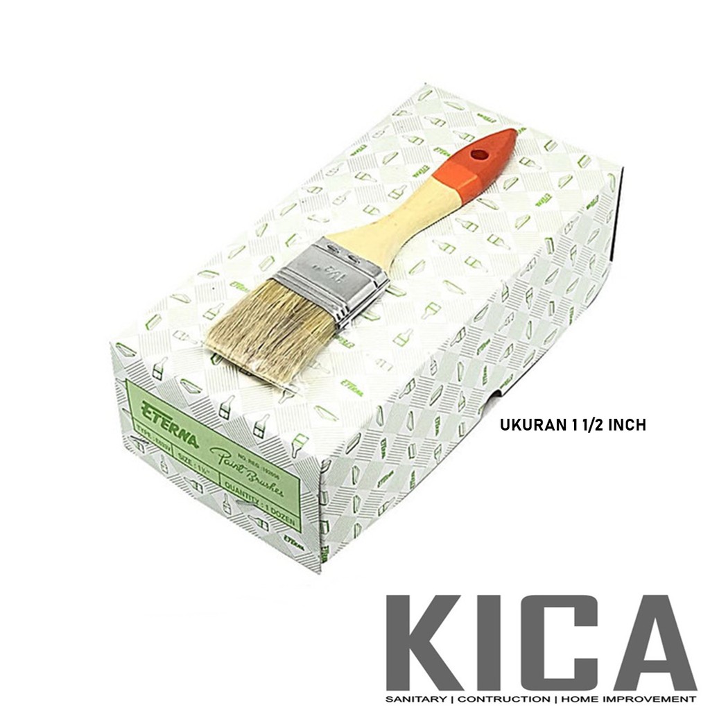 

KUAS CAT ETERNA 1 1/2 INCH / 1.5 INCH / 3.75 CM / KUAS CAT ETERNA 633 HARGA LUSINAN