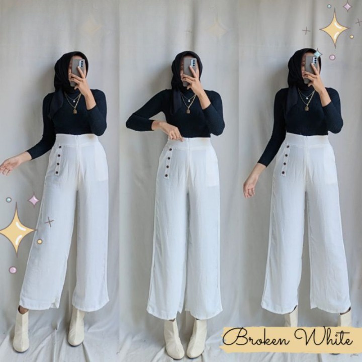 BEFAST - ZRX OOTD Celana Kulot FIFIAN / KULOT BSIDE / Celana Kulot Model Terbaru / Celana Panjang Kulot Wanita ABG / Fashion Casual Wanita / OOTD Remaja Wanita Kekinian / Kulot Polos Formal / Celana Panjang Kulot Kerja / Trendy