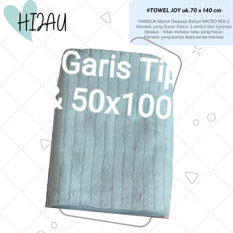 Handuk Mandi DEWASA merk TOWEL Uk. 70x140cm Motif POLOS