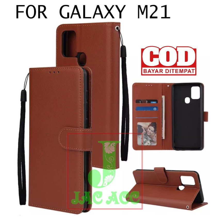 DOMPET HP UNTUK SAMSUNG GALAXY M21 NEW(2020) SARUNG BUKU FLIP COVER SAMSUNG GALAXY M21 NEW (2020)