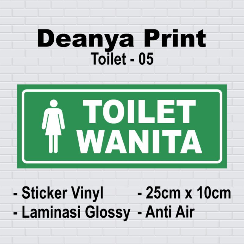

Sticker Toilet Wanita