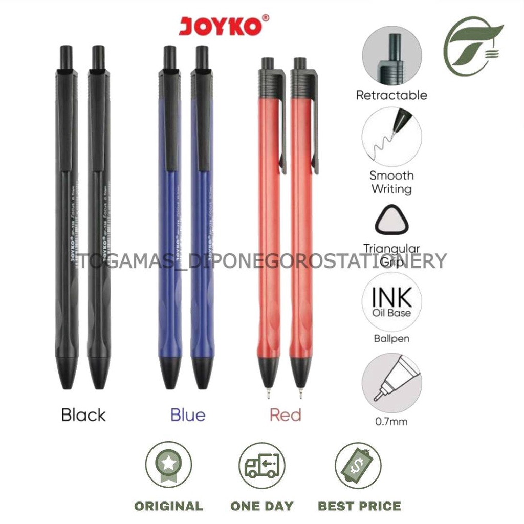 

BALLPEN BALPOINT PULPEN 0.7MM JOYKO FOCUS BP-338