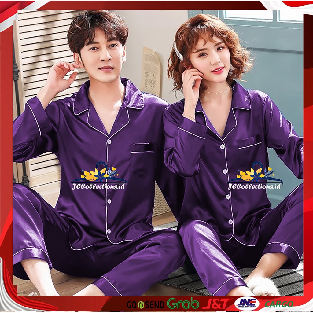 Baju Tidur couple pasangan murah / piyama couple pasangan / Piyama Satin Couple  - JCCollections