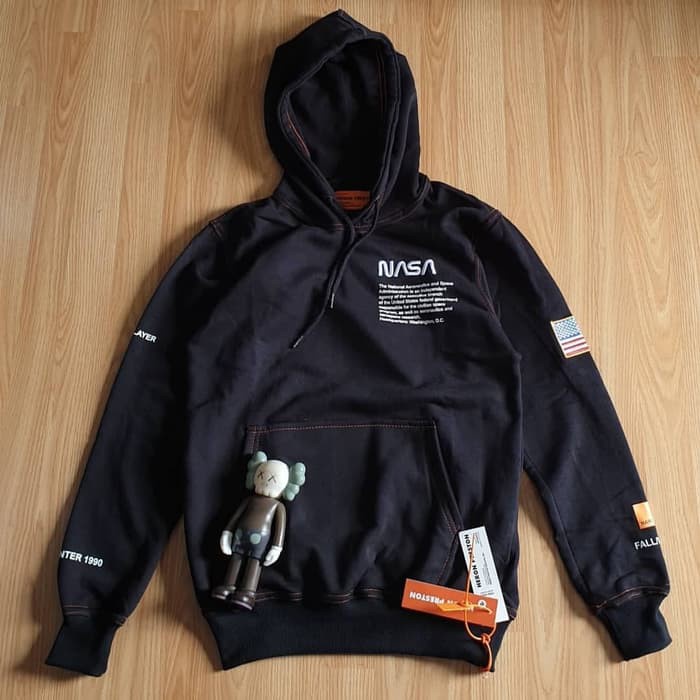 (BAYAR DI TEMPAT) HODIE HODIE REMAJA KOREA TERLARIS  2020 H&amp;M HOODIE NASA  BACK LOGO GREY