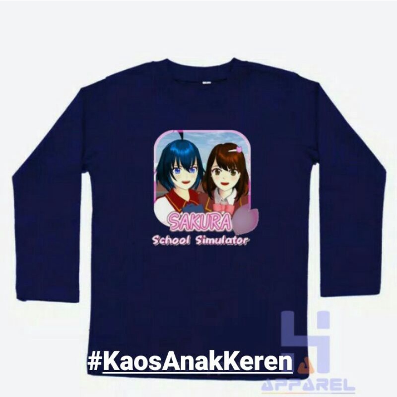 BAJU ANAK KAOS ANAK SAKURA SCHOOL SIMULATOR LENGAN PANJANG