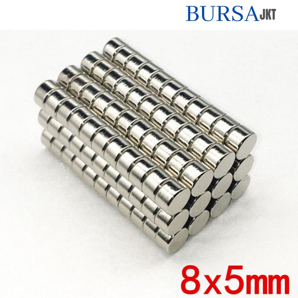 MAGNET SUPER KUAT N52 NEODYMIUM N52 BULAT STRONG NdFeB 8 x 5 MM