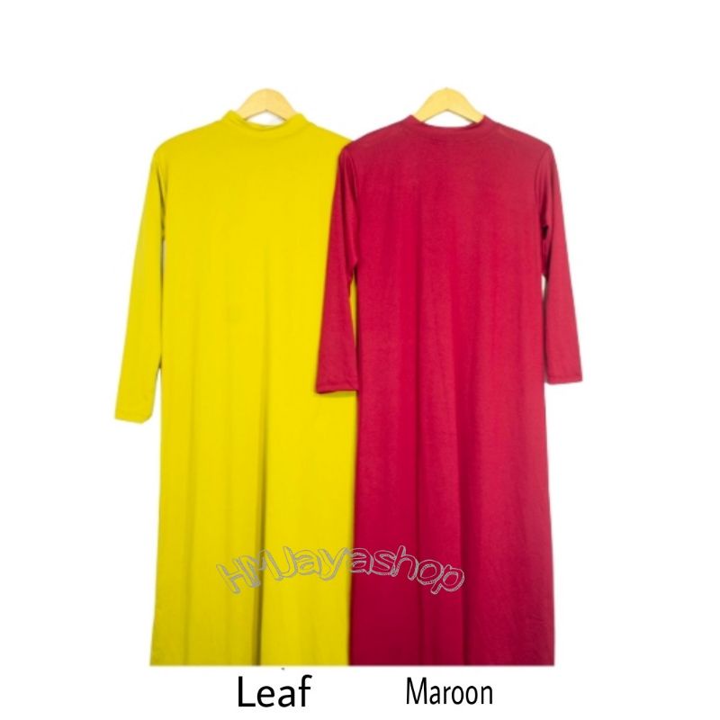 Inner Dress Lengan Panjang Balon Iner Gamis Polos Spandex