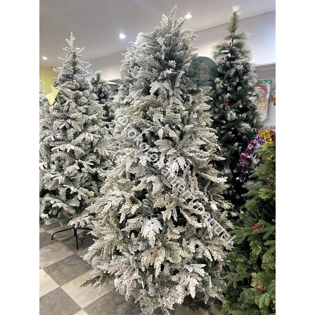 Pohon Natal Premium Snow Lebat 180cm / Pohon Natal Import 2023 Top