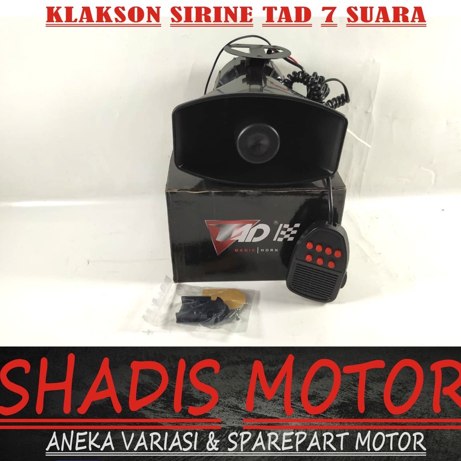 Klakson Sirine Motor Merk TAD 7 Suara Klakson Motor Bunyi Sirine