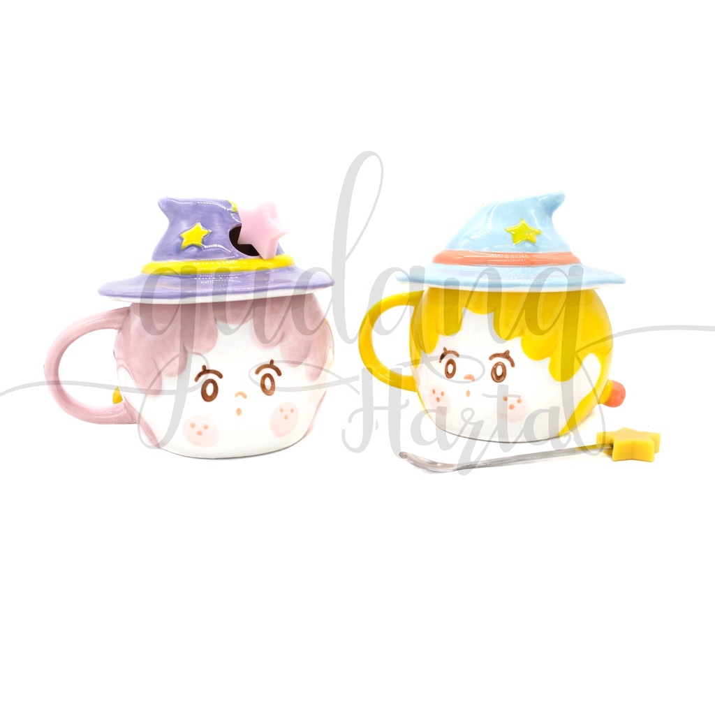 Mug Wizard Girl Mug Keramik Cangkir Lucu Hadiah Koleksi Home GH 601001