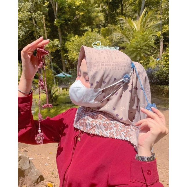 Strap Konektor Tali Rajut / Gantungan Kalung Masker 2in1