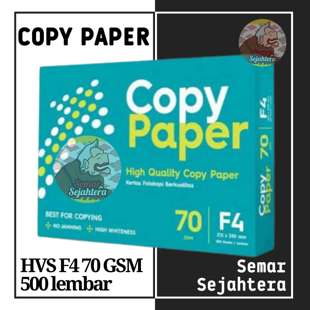 

[RIM] KERTAS HVS COPY PAPER F4 70 GSM FOLIO KERTAS FOTOKOPI FOTOCOPY^