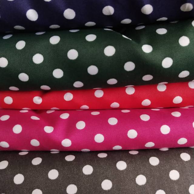 Bahan kain sprai polymicro polkadot kecil