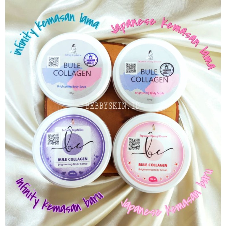 (KEMASAN BARU READY) DIJAMIN ORI BISA COD ‼️ BULE COLLAGEN SCRUB BULLE COLAGEN JAPANESE CHERRY BLOSS