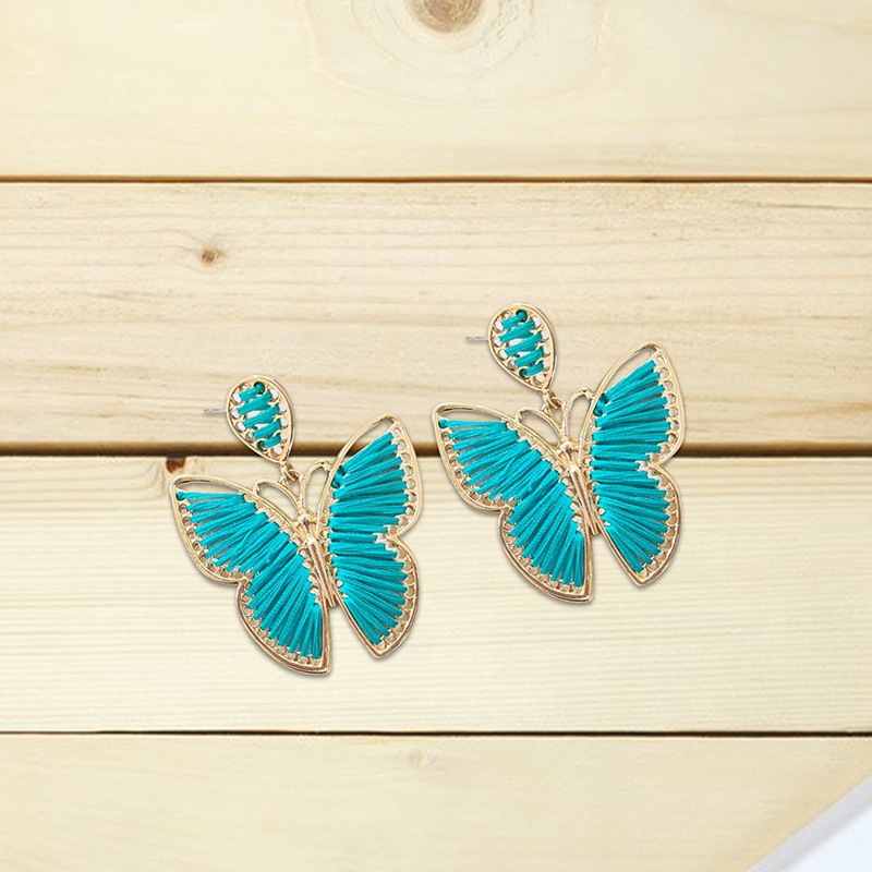 Butterfly Perhiasan Anting Wanita Bentuk Kupu-Kupu Bahan Zircon Untuk Pesta