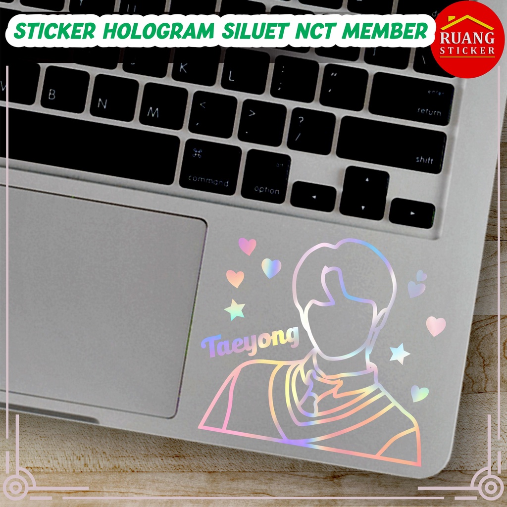 STIKER NCT STICKER HOLOGRAM PELANGI MEMBER NCT SILUET OUTLINE SEHARI JADI CUSTOM NCT2021 NCTU NCTDREAM WAYV