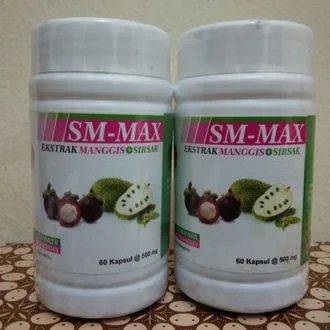 Kapsul Manggis Sirsak BPOM - SM-MAX Kapsul Ekstrak Kulit Manggis &amp; Daun Sirsak - Mengatasi Degeneratif Seperti Jantung, Kanker, Stroke, Diabetes, Alzheimer, HIV/AIDS