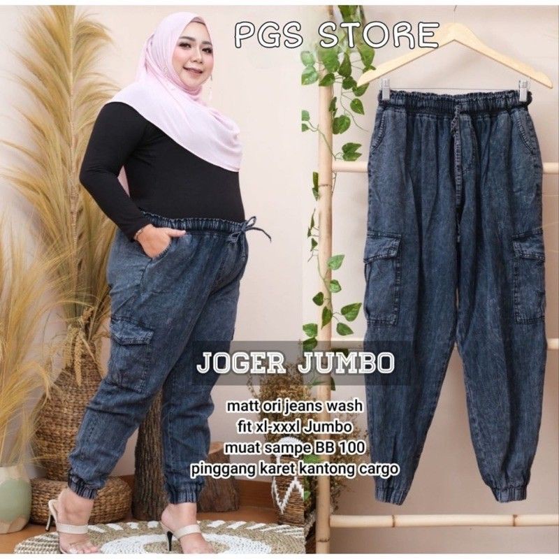 joger jeans jumbo wanita