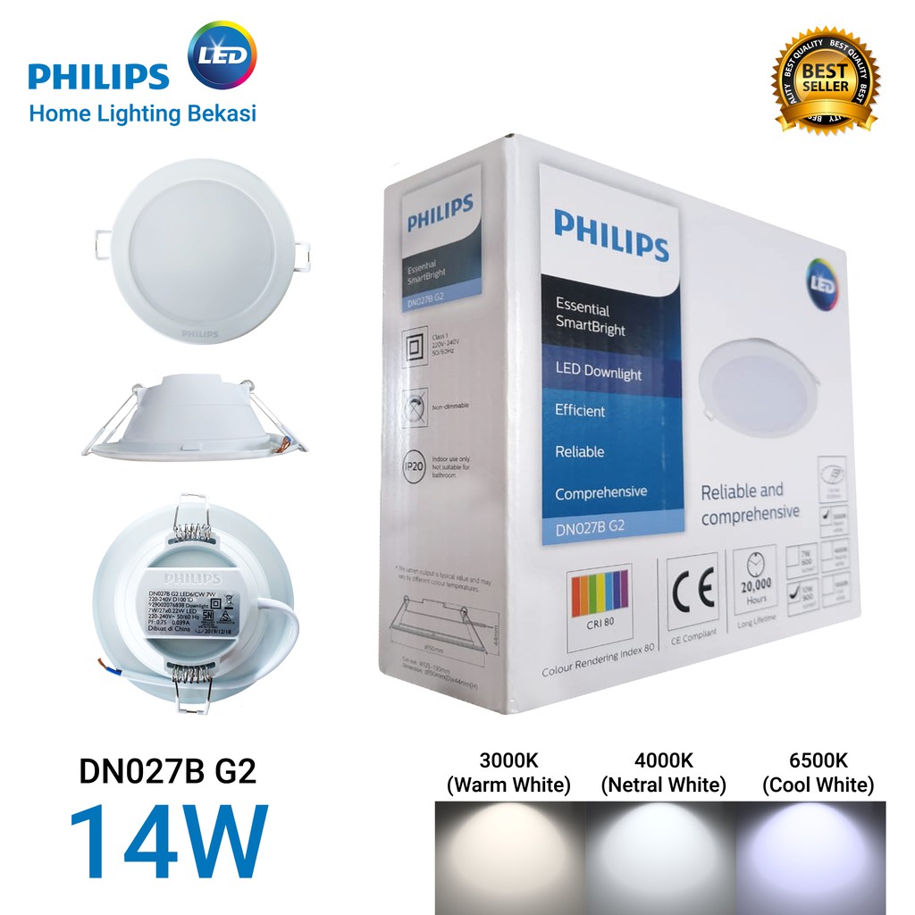 Philips Lampu Downlight LED 14 Watt DN027B LED12