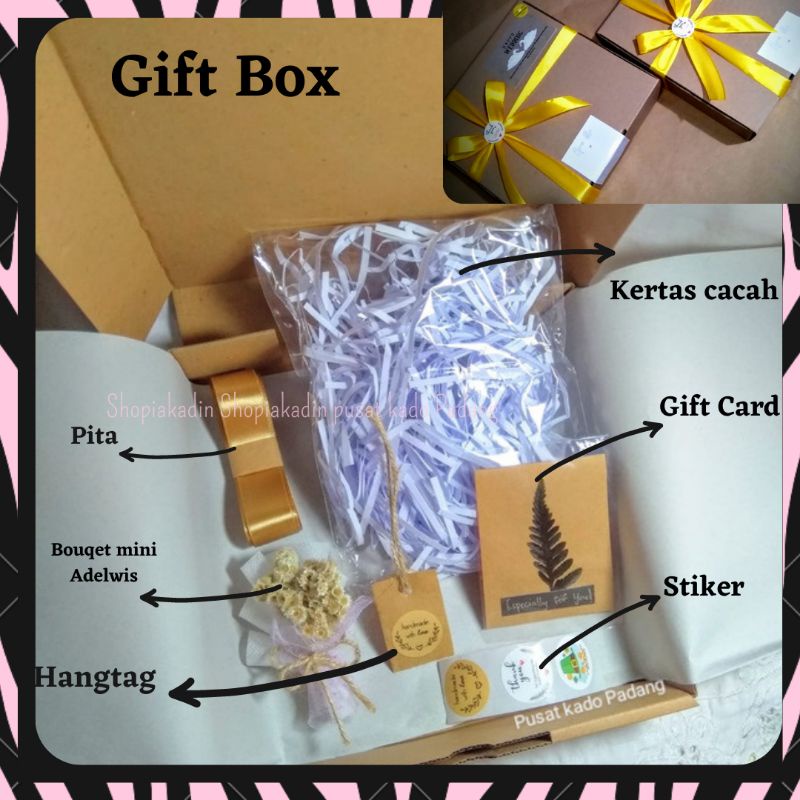 

kardus kado lengkap | gift box | kotak kado murah | Hempers | kotak pembungkus kado | Adelwis