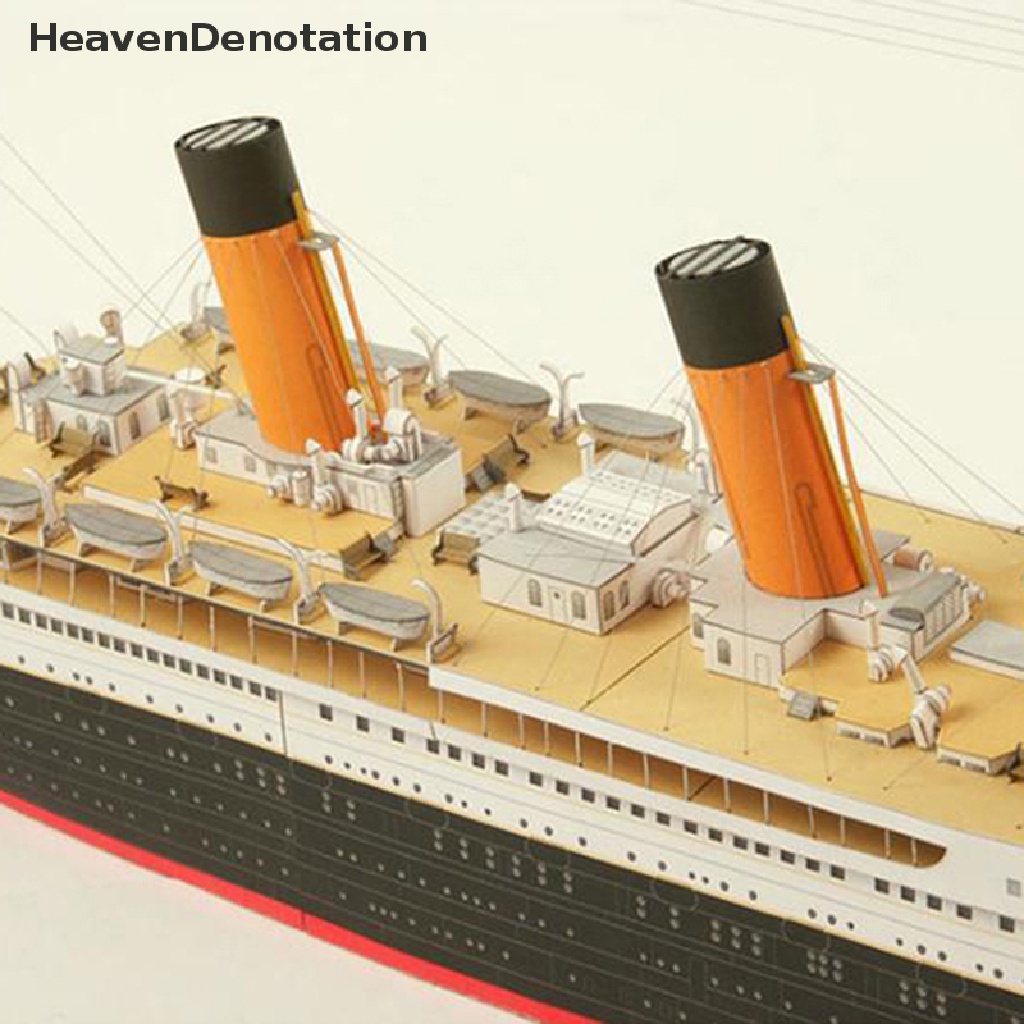 (Heavendenotation) Mainan Model Kapal Titanic 3d Bahan Kertas Skala 1: 400 Diy