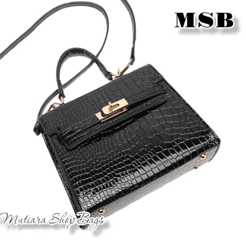 MSB - (COD) New Tas Selempang Croco Top Handle Bag Acc Import Mewah