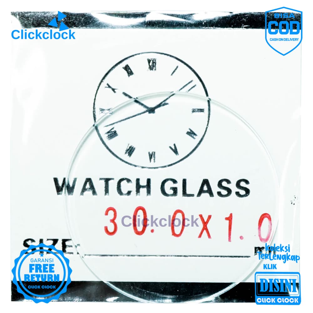 Kaca Jam Kaca Bahan Watch Glass PNC-300 Murah 3 cm