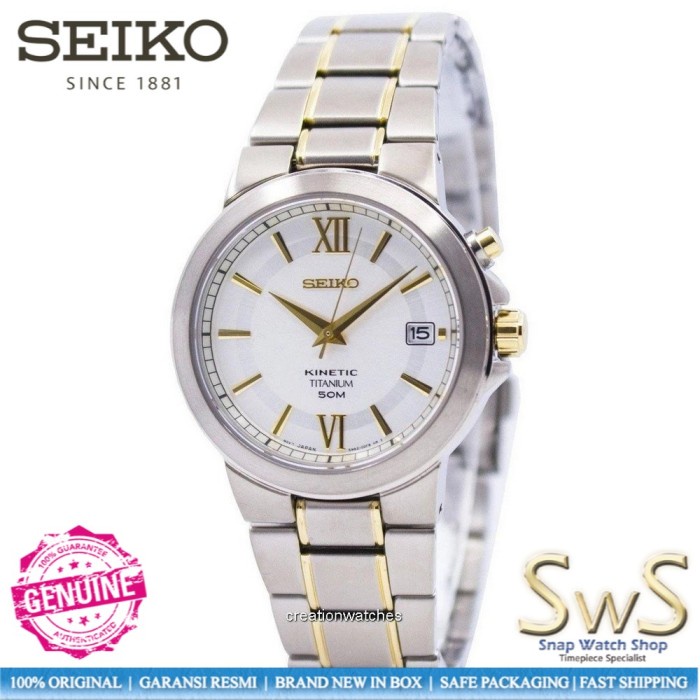 SEIKO Kinetic SKA485 SKA485P1 Titanium Original Jam Tangan Pria Automatic Garansi Resmi