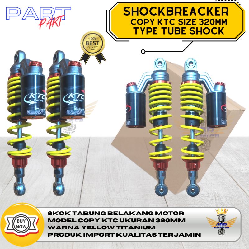 Shock Tabung Copy KTC Shock Uk320 Titanium Yellow