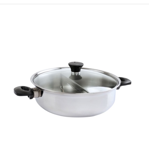 INOCOOK - Panci Suki Shabu Steamboat - Panci Steamboat - Panci Suki Sekat Stainless Steel 28 cm