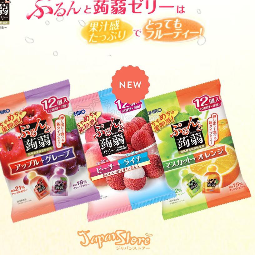 

⋆D➜ Orihiro Konyaku Jelly Pouch : Peach + Lychee 240g (12 pcs x 20 Gram)