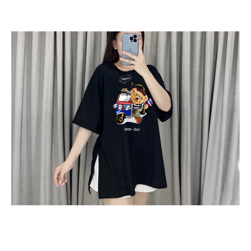 Kaos Wanita Teddy TaxiJumbo Belah Samping/TERBARU!!!