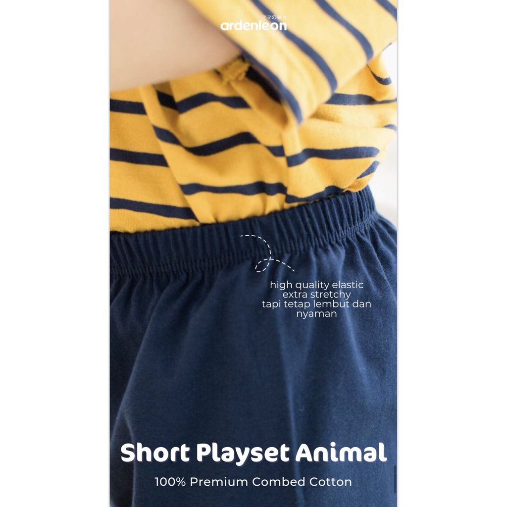 ARDENLEON Unisex Short Playset Animals Arden Leon Setelan Pendek Anak (6 bln-7 thn) CBKS S23