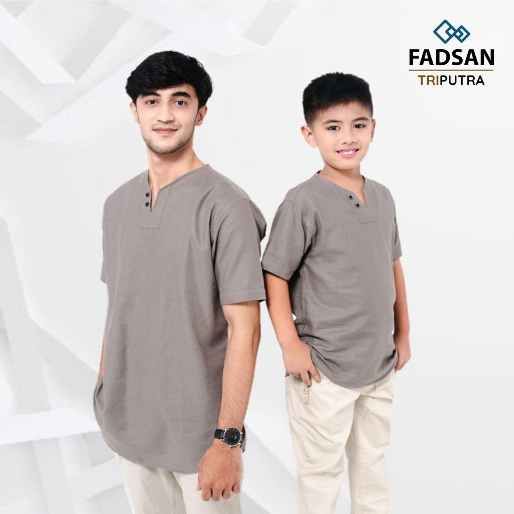 TRIPUTRA - Koko Couple Ayah Anak Baju Koko Fadsan Mono Series Ayah Anak Baju Busana Muslim Pria Baju