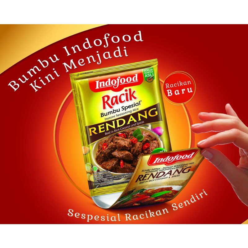 Indofood Racik Bumbu Instan/Indofood Racik Rendang/Indofood Racik Bumbu Rendang/Indofood Racik Opor 