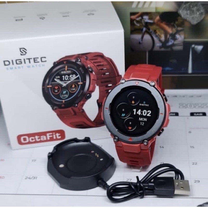 jam tangan smartwatch digitec original bisa nelpon lengkap box dan kabel data