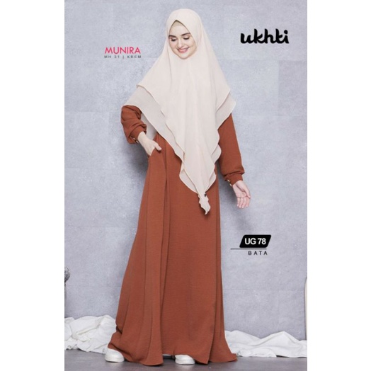 Gamis Syari UG78 Gamis Ukhti Munira Gamis Rayon Halus Lembut Baju Gamis Tidak Nerawang Gamis Wudhu F
