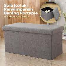 Storage Box Bentuk Sofa otoman sofa kotak Penyimpanan Barang 50x30x30