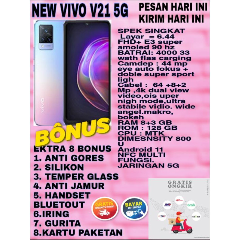 NEW VIVO V21 5G DUAL OIS RAM 8+3 GB