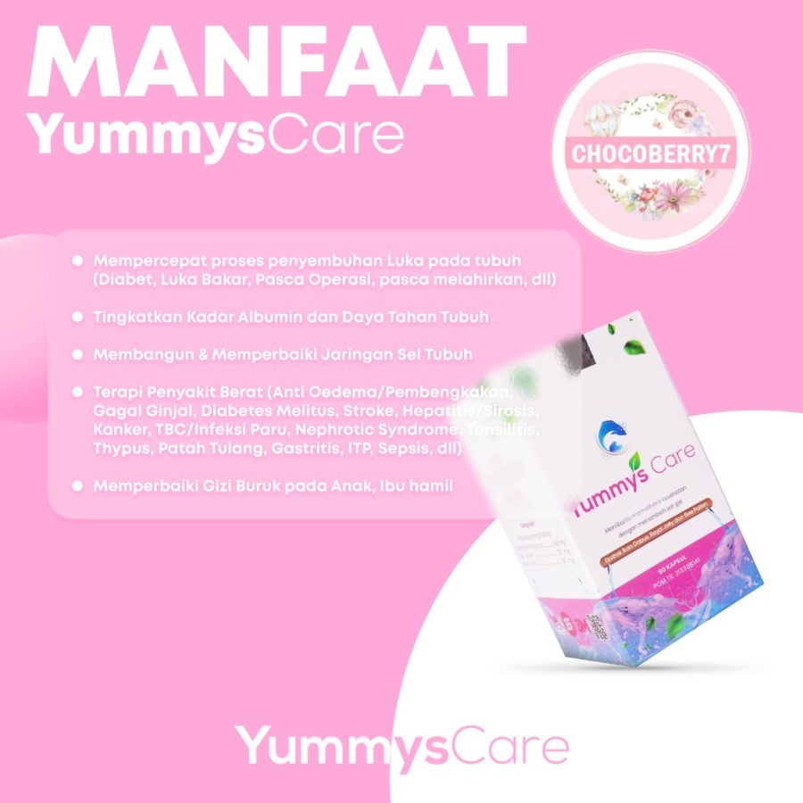 YUMMYS CARE Pengering Luka Operasi dengan Ekstrak Ikan Gabus Bee Pollen Royal Jelly