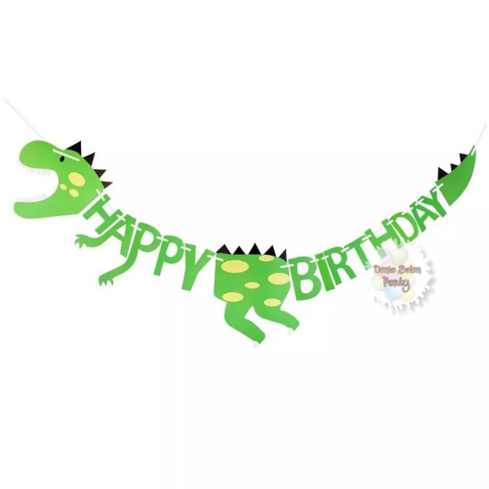 Banner Flag Dinosaurus / Bunting Flag Karakter Dino Big Size